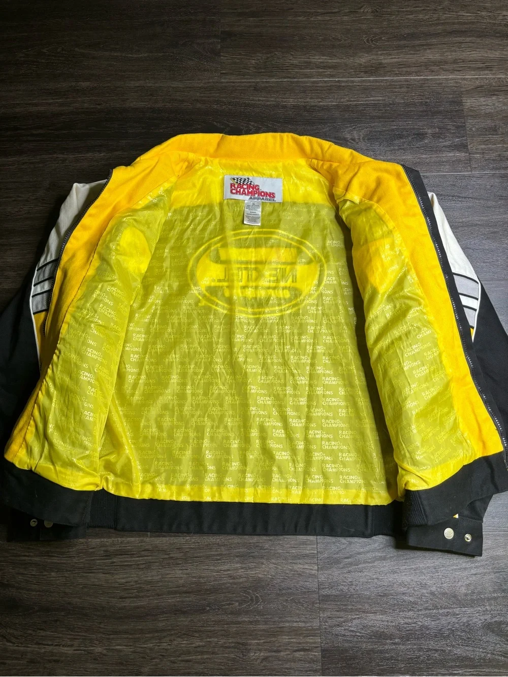 Vintage 90s Nextel Cup Series Jacket Mens XL Black Nascar Embroidered Cotton
